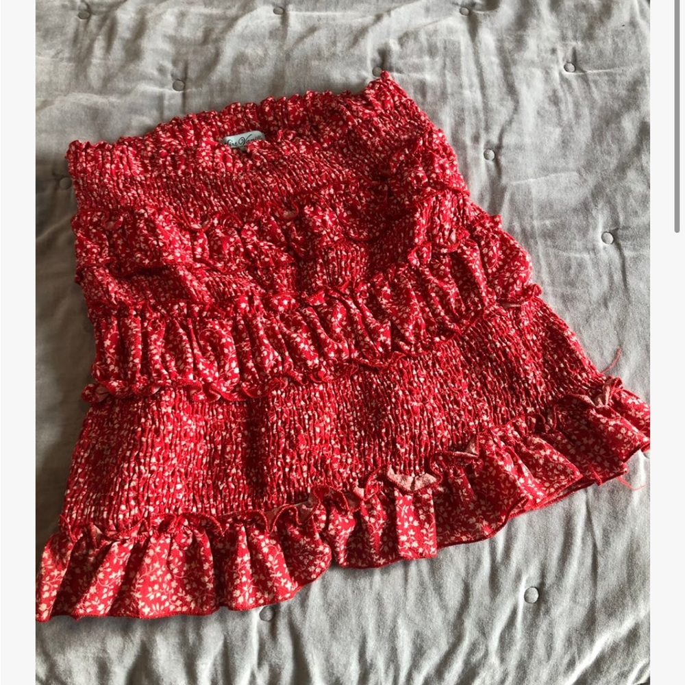 Red MINT VANILLA mini skirt
